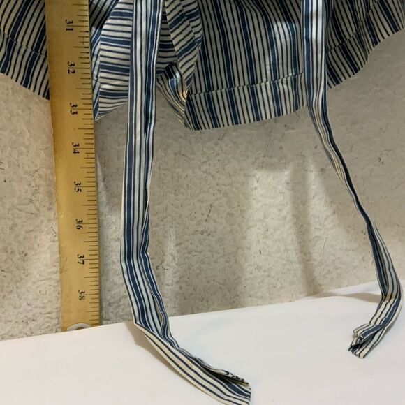 Milly Striped Linen Charlie Romper open back size Small H6 - Picture 7 of 15